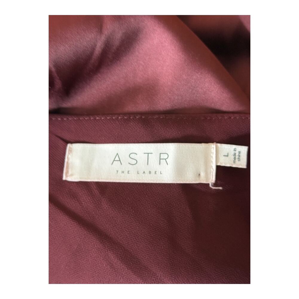 ASTR The Label dress Satin Scarf Mini Skater satin Red size Large L - Picture 6 of 7